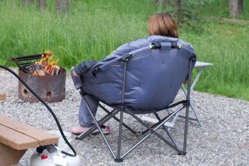 Sitting at the campfire